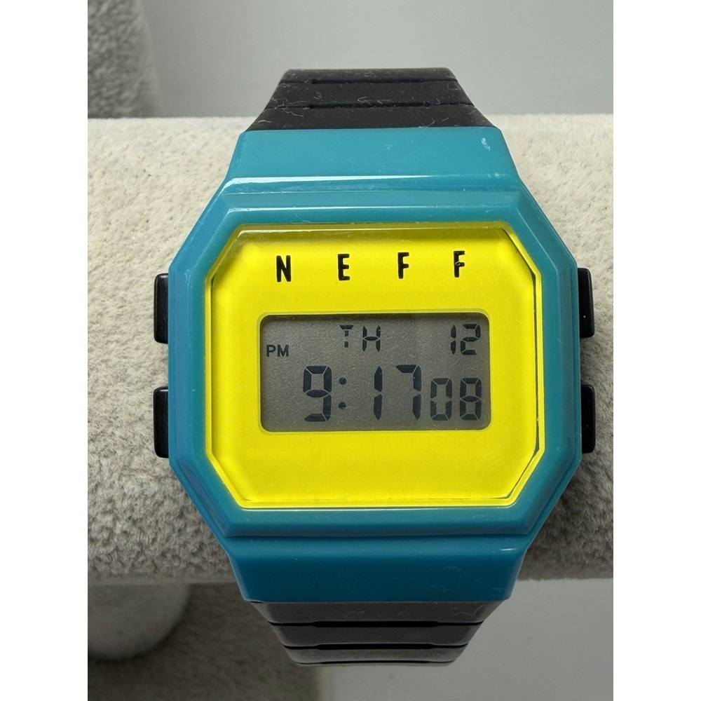 Neff Digital New Battery Unisex Watch 34MM 8.5" Black Silicone Band